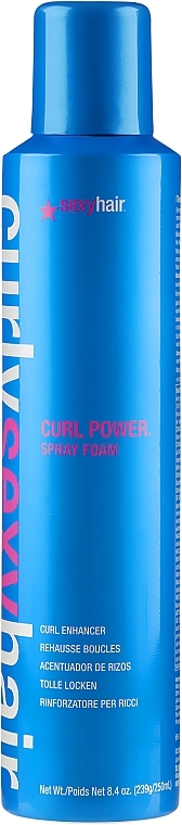 Curl Enhancer Spray - SexyHair CurlySexyHair Curl Power Spray Foam Curl Enhancer — photo N1