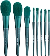 Makeup Brush Set - Eigshow Beauty Jade Green Brush Kit With Cylinder — photo N2