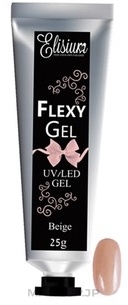 Nail Gel Polish - Elisium Flexy Gel Rose — photo Beige