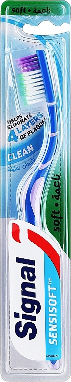 Soft Toothbrush, blue and lilac - Signal Sensisoft Clean Soft — photo N1