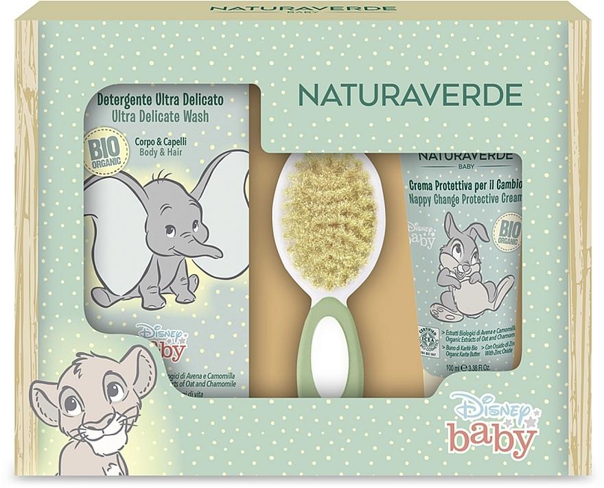 Set - Naturaverde Disney Baby (sh/gel/200ml + b/cr/100ml + brush/1pc) — photo N1