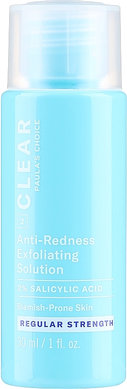 Face Exfoliant with 2% Salicylic Acid - Paula's Choice Clear Regular Strength Anti-Redness Exfoliating Solution Travel Size — photo N1