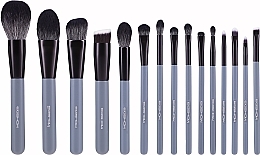 Makeup Brush Set, 15pcs - Eigshow Beauty Agate Grey Brush Kit — photo N1