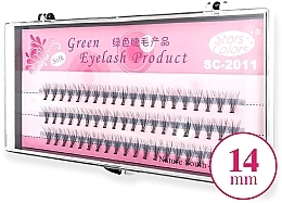 Fragrances, Perfumes, Cosmetics Lash Individuals, C, 14 mm - Clavier Pink Silk Green Eyelash