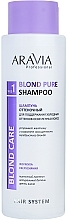 Fragrances, Perfumes, Cosmetics Tinted Shampoo for Cool Blonde - Aravia Professional Hair System Blond Pure Shampoo