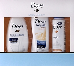 Fragrances, Perfumes, Cosmetics Set - Dove Beauty (gel/250/ml + milk/250ml + deo/150ml)