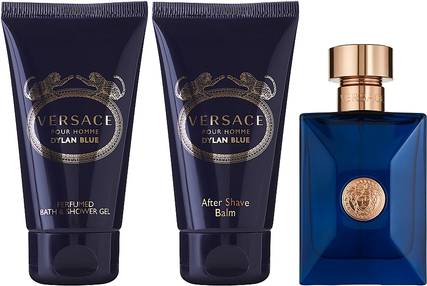 Versace Pour Homme Dylan Blue - Set (edt/50ml + 50ash/b + 50sh/g) — photo N8