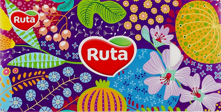 Tissues 150 pcs, flowers and berries - Ruta — photo N1