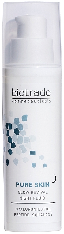 Night Rejuvenating Fluid with Hyaluronic Acid and Peptides - Biotrade Pure Skin Glow Revival Night Fluid — photo N1