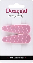 Fragrances, Perfumes, Cosmetics Hair Clips, 2 pcs, blush with polka dots - Donegal