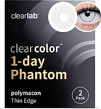 One-Day Colored Contact Lenses 'White Out', 2 pcs - Clearlab ClearColor 1-Day Phantom — photo N1
