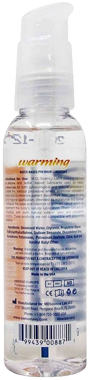 Warming Lubricant - Swiss Navy Warming Water Based Premium Lubricant — photo N2