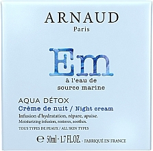 Night Face Cream with Sea Spring Water - Arnaud Aqua Detox Night Cream — photo N2