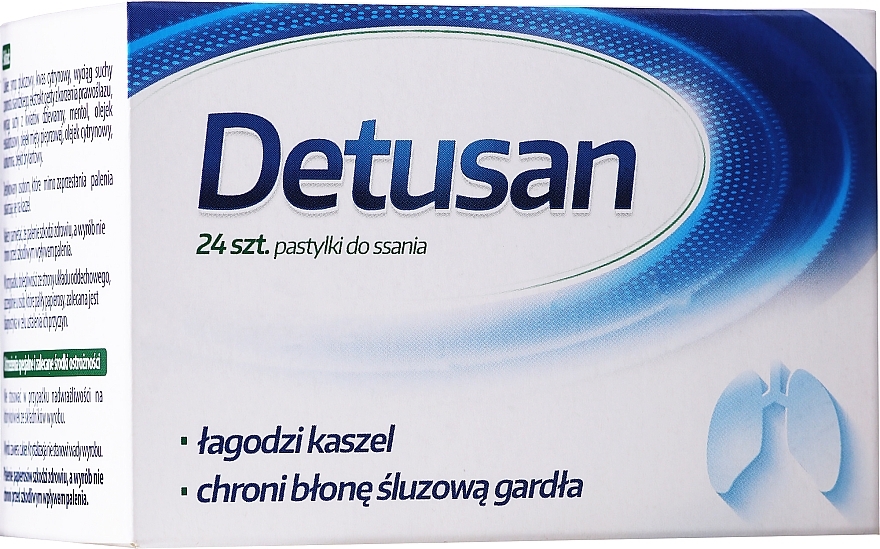 Dietary Supplement, 24 Lozenges  - Aflofarm Detusan — photo N1