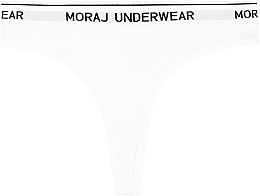 Fragrances, Perfumes, Cosmetics Thong Panties with Wide Elastic Band, white - Moraj