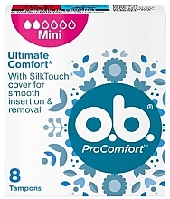 Tampons, 8 pcs - O.b. ProComfort Mini Dynamic Fit Tampons  — photo N1