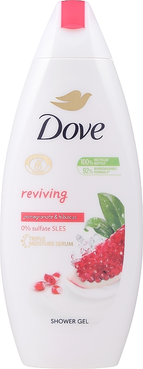 Shower Cream-Gel - Dove Go Fresh Pomegranate Shower Gel — photo N3
