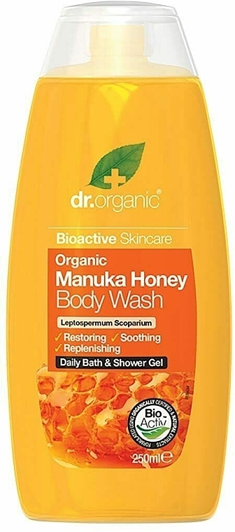 Manuka Honey Shower Gel - Dr. Organic Bioactive Skincare Manuka Honey Body Wash — photo N2