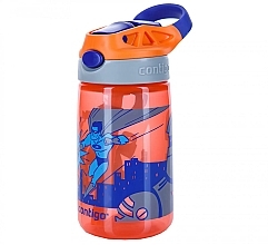 Kids Water Bottle, 414 ml - Contigo Gizmo Flip Nectarine Superhero — photo N1