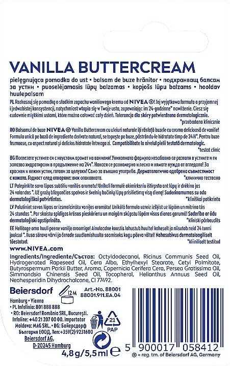 Lip Balm 'Vanilla Buttercream' - NIVEA Vanilla Buttercream — photo N2