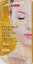 Moisturizing Hydrogel Eye Zone and Neck Patches with Nano-Gold - Purederm Eye & Neck Hydrogold Gel — photo N1