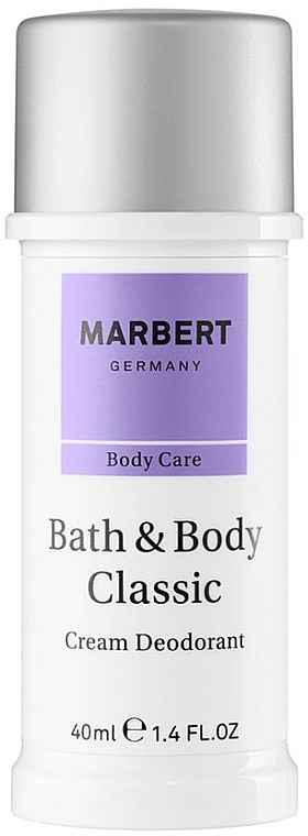 Creamy Deodorant - Marbert Bath & Body Classic Cream Deodorant — photo N1