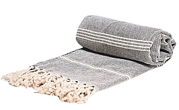 Hammam Towel, black - Yeye Soft Basic — photo N1