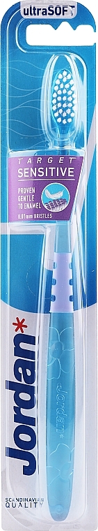 Toothbrush Target Ultra Soft, blue - Jordan Target Sensitive Ultrasoft — photo N1