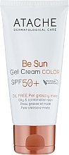 Fragrances, Perfumes, Cosmetics Tinting Sunscreen Gel for Oily & Combination Skin - Atache Be Sun Gel Cream Color SPF50+