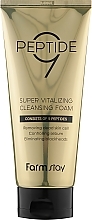 Face Cleansing Foam with Peptides - Farmstay Peptide 9 Super Vitalizing Cleansing Foam — photo N1