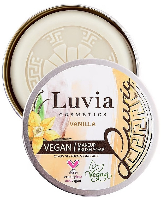 Brush Cleansing Soap 'Vanilla' - Luvia Cosmetics Brush Soap — photo N1