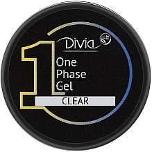 One-Phase Transparent Nail Extension Gel - Divia One Phase Clear Gel Di1700 — photo N2