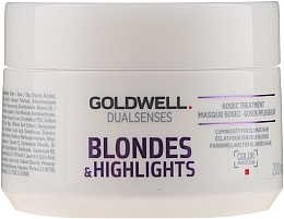 Fragrances, Perfumes, Cosmetics Blonde & Highlighted Hair Mask - Goldwell Dualsenses Blondes & Highlights 60sec Treatment