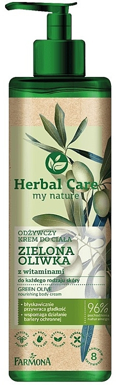 Nourishing Green Olive & Vitamin Body Cream - Farmona Herbal Care Green Olive Nourishing Body Cream — photo N1