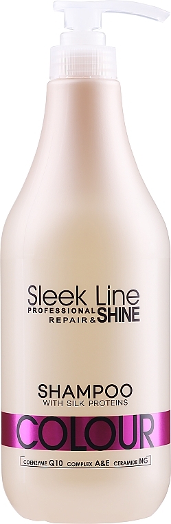 Colored Hair Shampoo - Stapiz Sleek Line Colour Shampoo (with dispenser) — photo N1