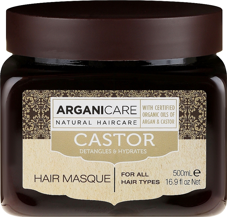 Hair Growth Stimulating Mask - Arganicare Castor Oil Hair Masque — photo N3