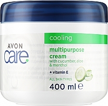 Multifunctional Face, Hand and Body Cream with Cucumber Extract, Aloe Vera and Menthol - Avon Care Cooling Cream — photo N1