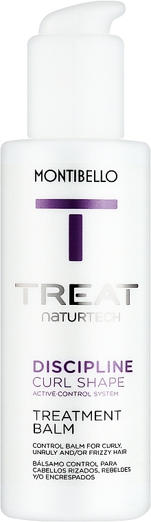 Conditioner for Curly, Unruly & Frizzy Hair - Montibello Treat NaturTech Discipline Curl Shape Treatment Balm — photo N1