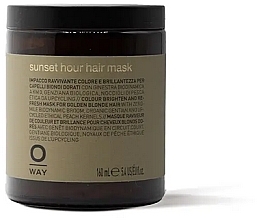 Golden Brown Hair Shiny Color Mask - Oway Sunset Hour Hair Mask — photo N1