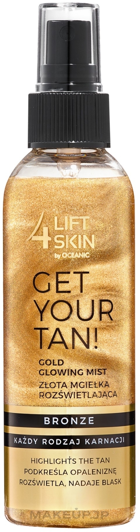 Glowing Body Mist - Lift4Skin Get Your Tan! Gold Glowing Mist — photo Bronze