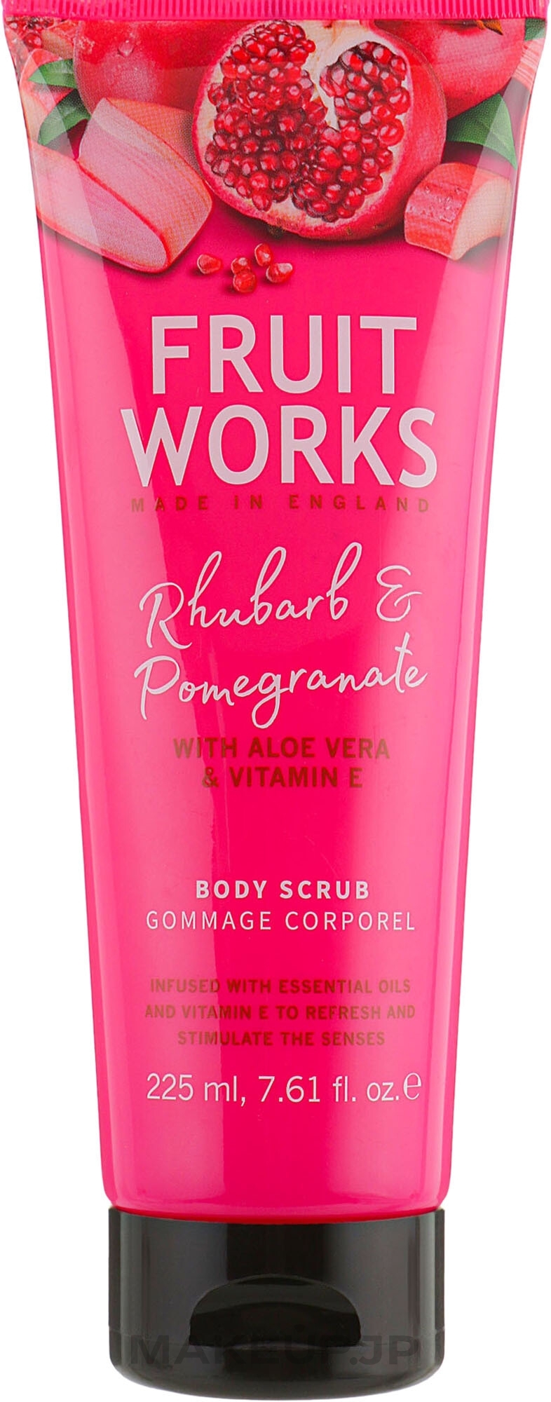 Body Scrub "Rhubarb & Pomegranate" - Grace Cole Fruit Works Body Scrub Rhubarb & Pomegranate — photo 225 ml