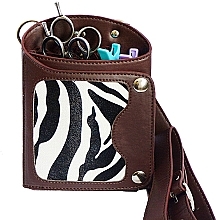 Hairdressing Tool Bag 'Zebra', brown - Xhair Zebra — photo N1