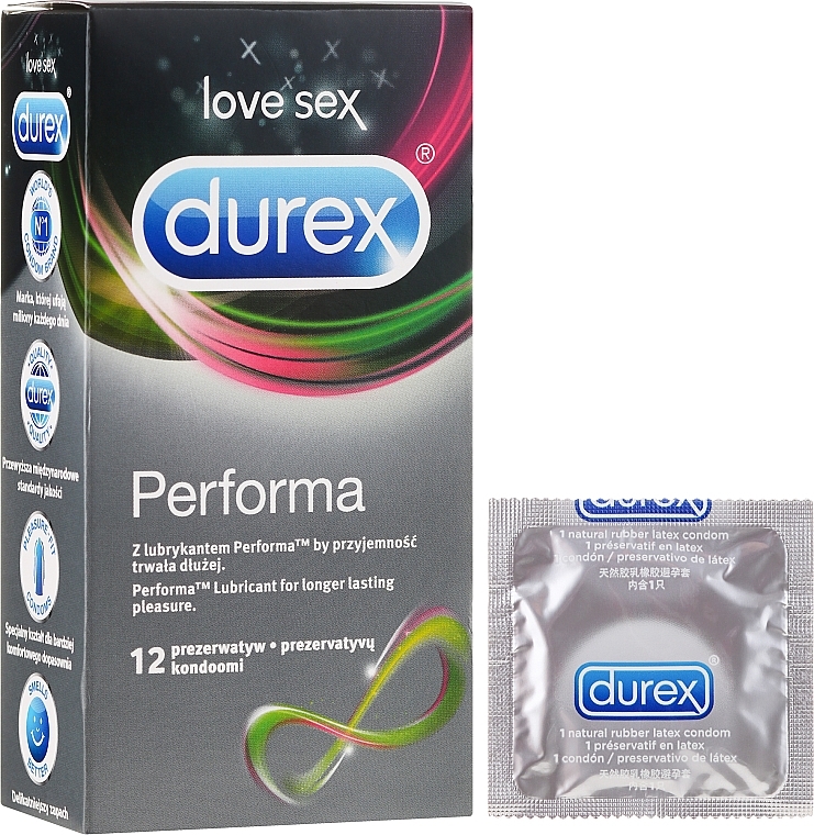 Condoms, 12 pcs - Durex Performa — photo N2