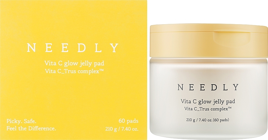 Moisturizing Toner Pads for Glowing Skin - Needly Vita C Glow Jelly Pad — photo N2