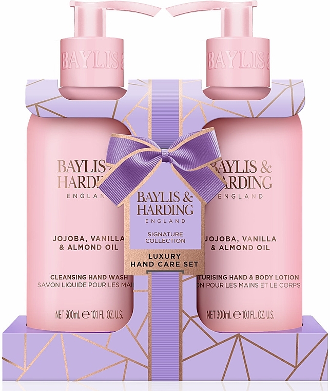 Set - Baylis & Harding Jojoba, Vanilla & Almond Oil Luxury Hand Care Gift Set (h/soap/300 ml + h/b/lot/300 ml) — photo N1
