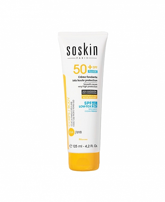 Face & Body Fluid Sunscreen - Soskin Smooth Cream Fluid Body & Face Very High Protection SPF 50+ — photo N1