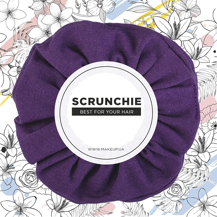 MakeUp - Knit Classic Scrunchie, Purple — photo N1