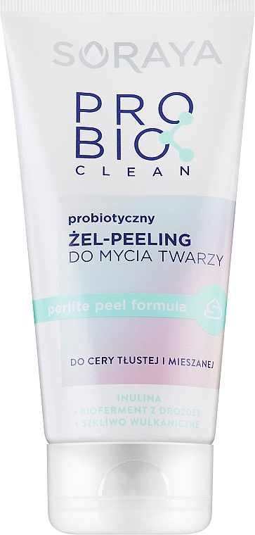 Probiotic Face Cleansing Peeling Gel for Oily & Combination Skin - Soraya Probio Clean Gel-Peeling — photo N1