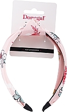 Fragrances, Perfumes, Cosmetics Hair Hoop FA-5619, pink with flowers - Donegal