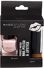 Fragrances, Perfumes, Cosmetics Set, light pink - Magic Studio Nail Polish+Lipstick (nail/polish/5 ml + lipstick/3.4 g)